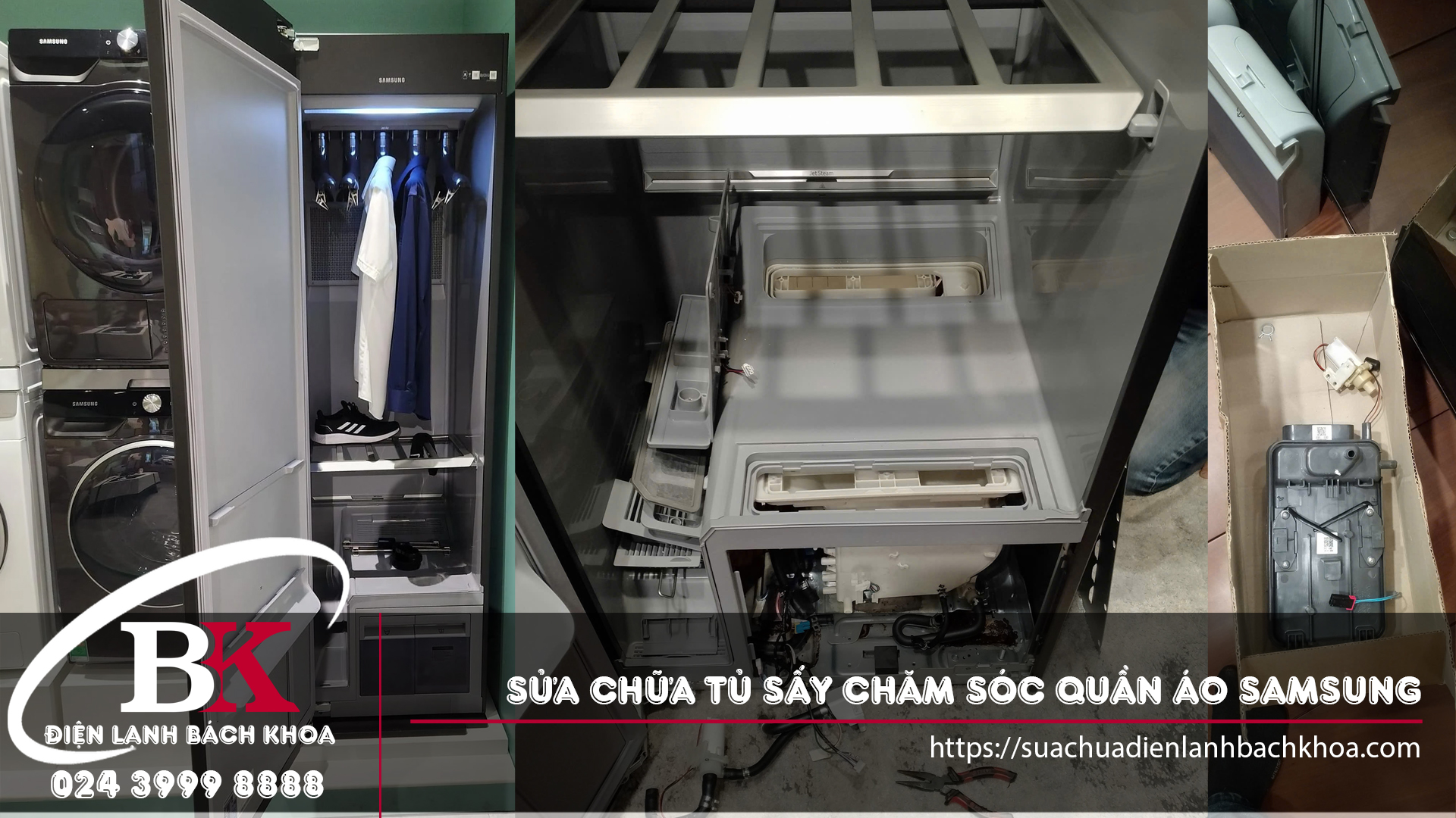 Sửa chữa tủ giặt sấy chăm sóc quần áo Samsung tại Hà Nội